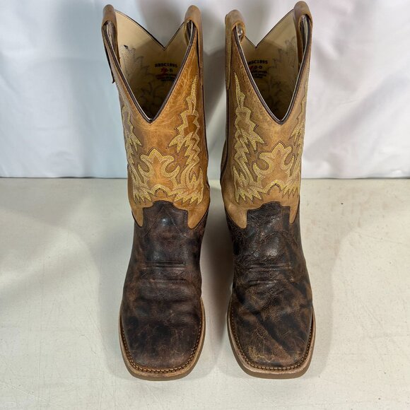 Cody James Square Toe Boots Child Youth Size 7.0 D Style BBSC1895 Leather Brown - Picture 4 of 16